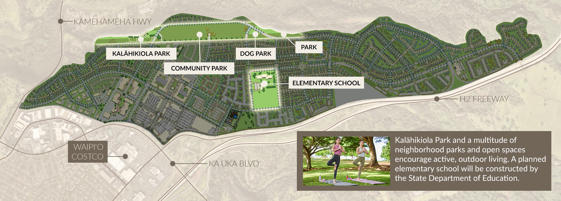 Koa Ridge Parks and Schools
