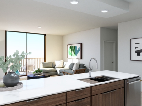 Malu Koa West Plan 2-A6R - Kitchen and Living Room