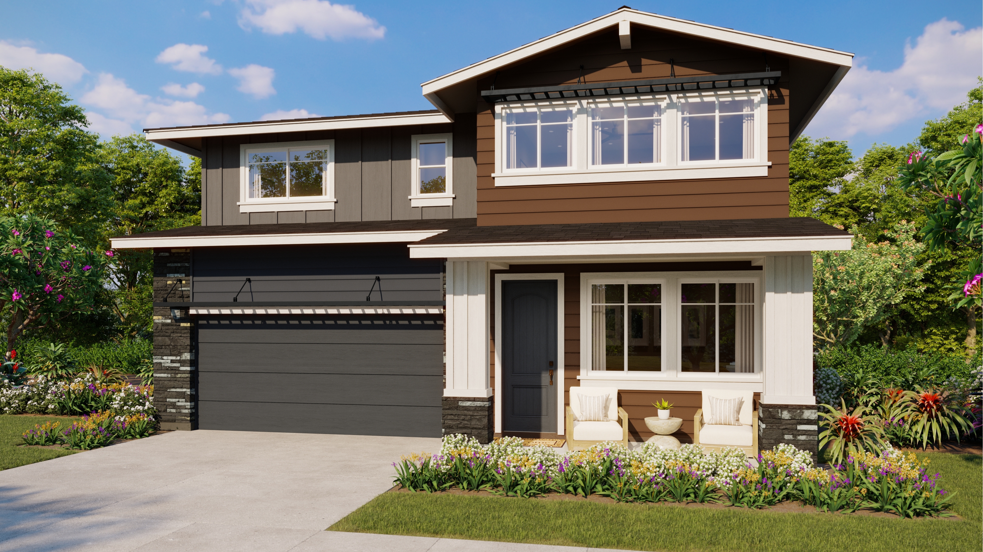 Mau Loa at Koa Ridge Plan 5 Exterior Renderings