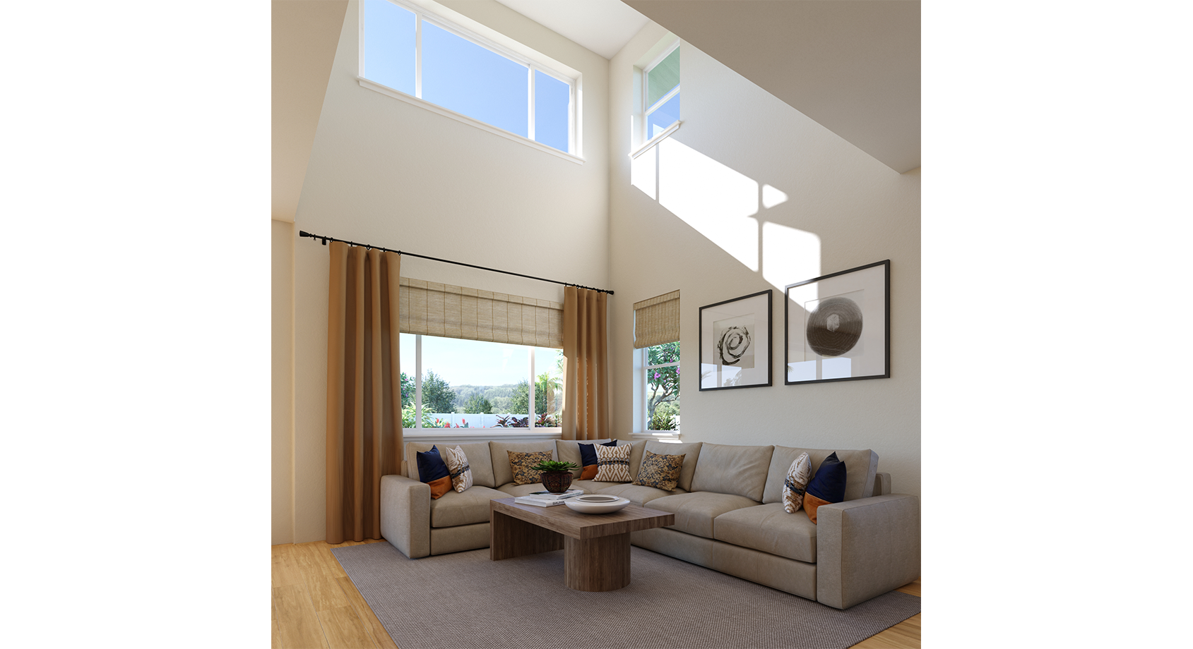 Plan B Living Room Vaulted Ceiling