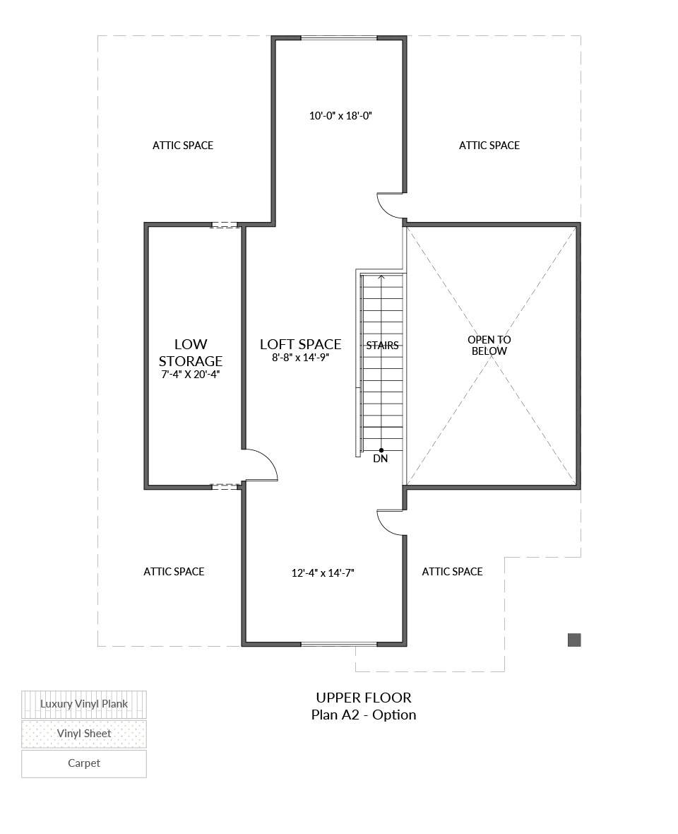 Plan A Upper Floor Loft options
