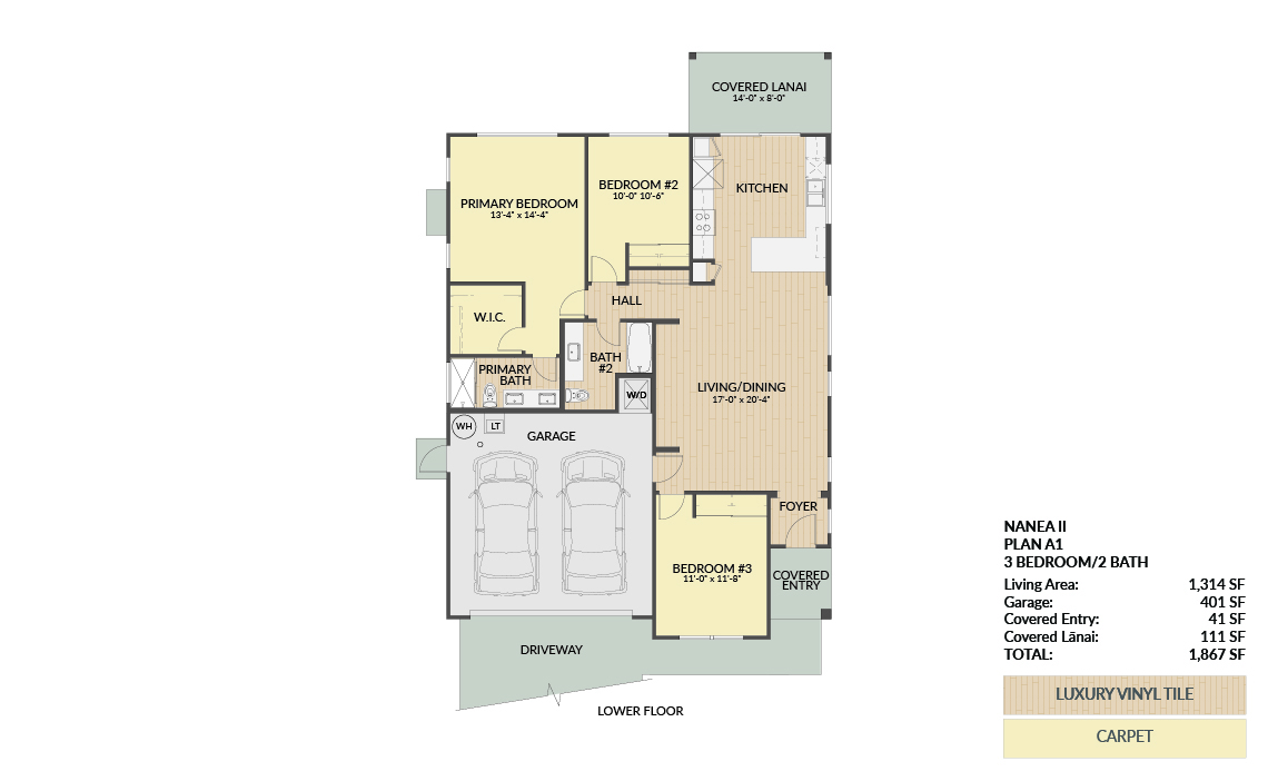 Plan A1 lower floor plan