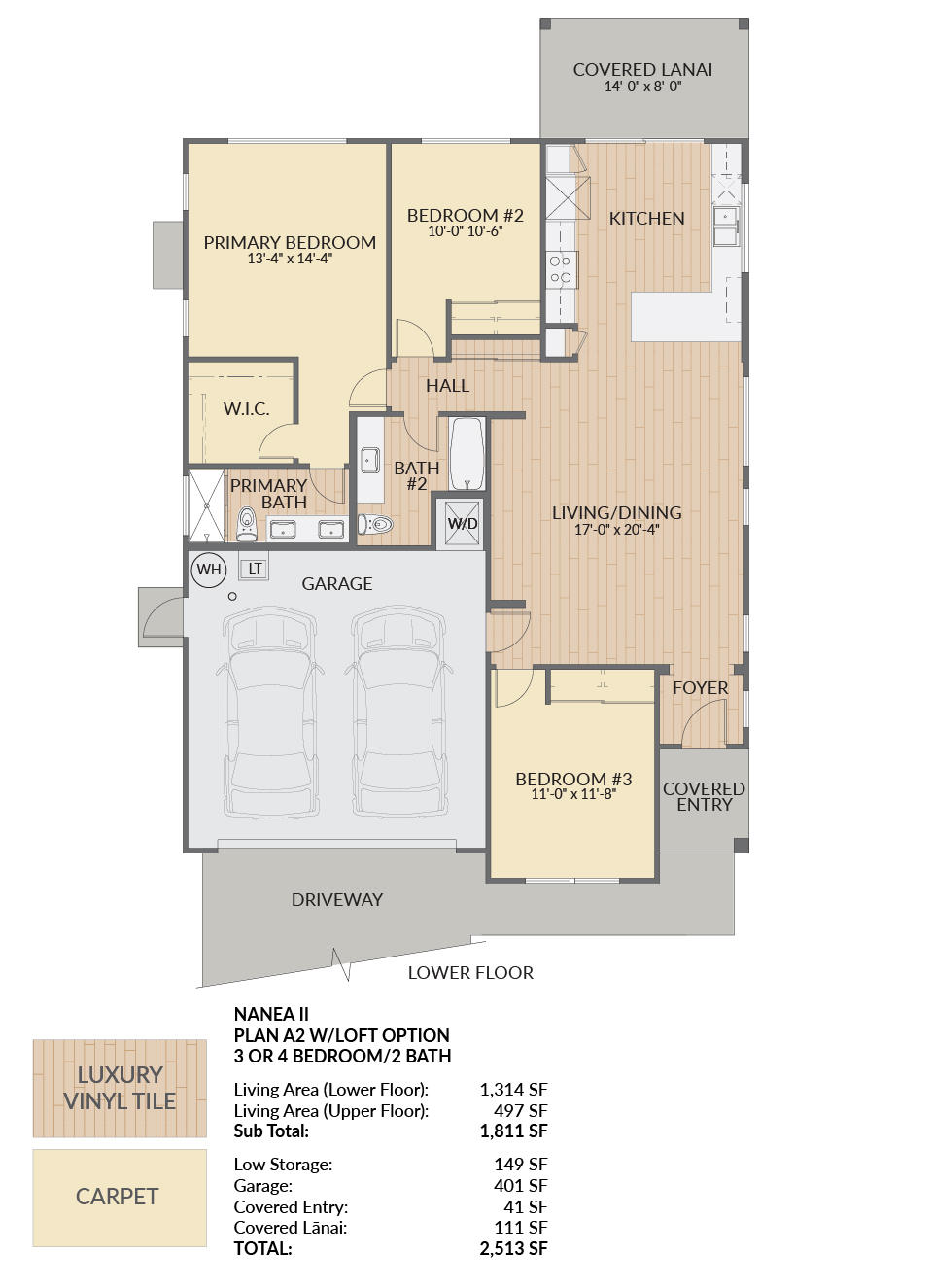 Plan A2 lower floor