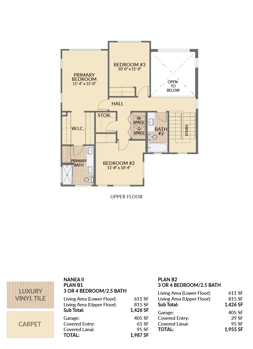 Plan B upper floor plan