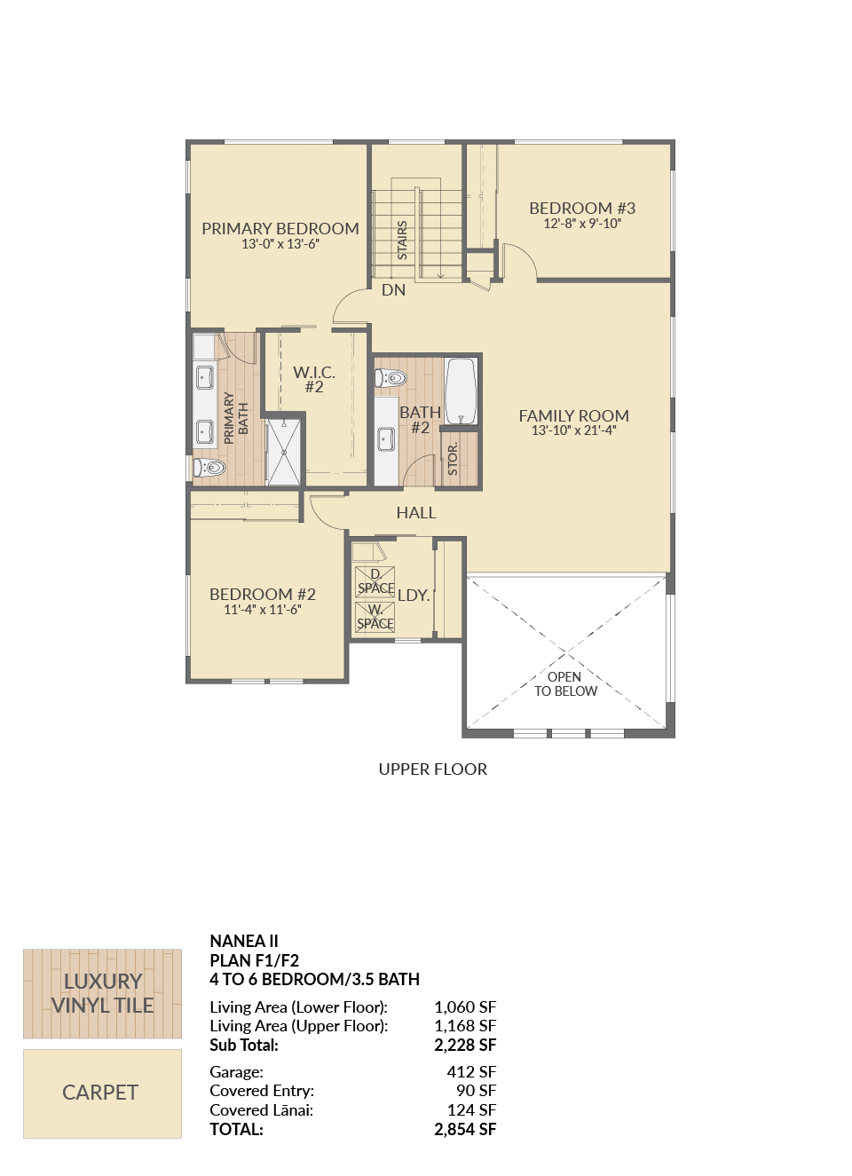 Plan F upper floor