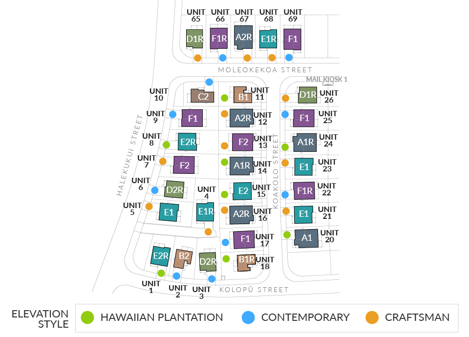 Koa Ridge Nanea II at Koa Ridge Site Map